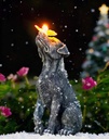 Goodeco Dog Statue with Solar Butterfly - Ideal Gifts for Dad, Mom or Birthdays, Beautifully Crafted Outdoor Decorations to Wow Your Guests