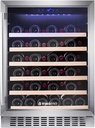 28 Bottle Compressor Wine Cabinet Refrigerator, Large Independent Wine Cellar, Tempered Glass Door with Lock, LED Digital Temperature Control Refrigerator
