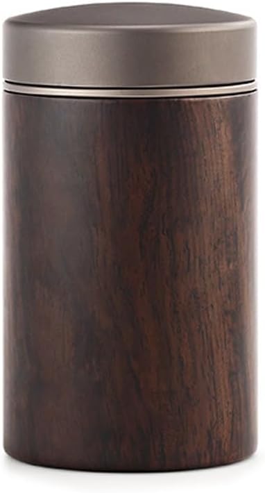 CHICKEN Tea Storage Tank Ebony Solid Wood Tea Can, Household Metal Sealed Can, Portable Travel Tea Storage Can Multifunctional Storage Jar