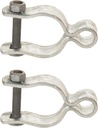 2 Pack Chain Link Fence Frame Gate Post Female Hinge with Bolts and Nuts (1-5/8 Inch)