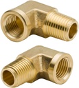Legines 1/4 Inch Brass Street 90 Degree Elbow 1/4" NPT Male x 1/4" NPT Female Forged Pipe Fitting (Pack of 2)