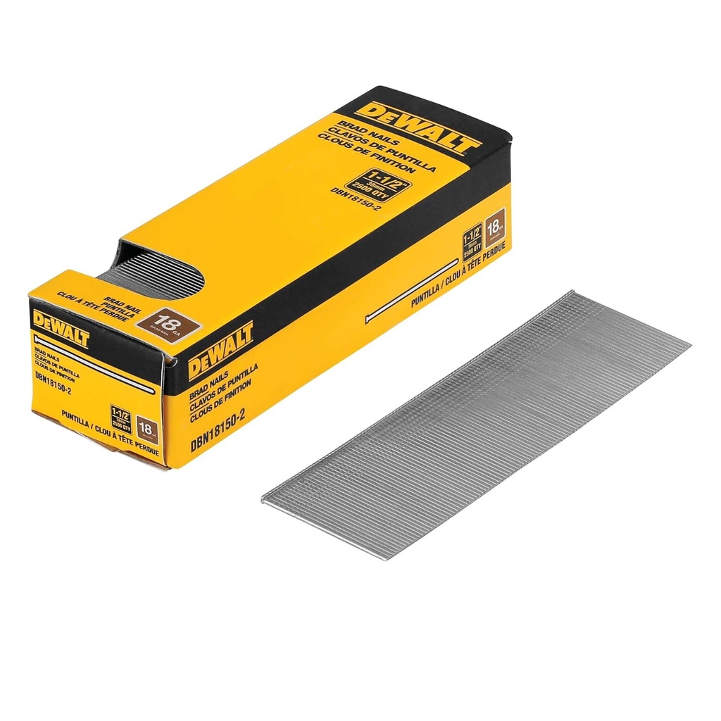 DEWALT 1.5 in. 18 Gauge Brad Nails (2, 500 PK) (DBN18150-2)