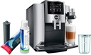 Jura S8 Automatic Coffee Machine Moonlight Silver Set with Smart Water Filter, Milk System Cleaner and Milk Container