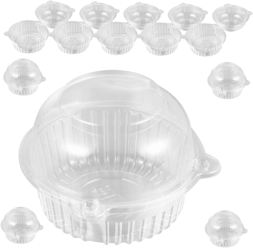 100pcs Clear Cupcake Boxes for Muffins Transparent Cat Design Lightweight Portable Packaging for Bakeries and Events