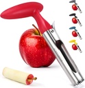 SCHVUBENR Premium Apple Corer Tool - Easy to Use and Clean - Sturdy Apple Core Remover with Sharp Serrated Blades - Stainless Steel Corers for Apple and Pear - Core Fruits with Ease(Red)