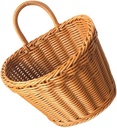 Wall Mount Woven Storage Basket Handwoven Rattan Organizing Basket for Kitchen and Home Decor Decorative and Functional Storage
