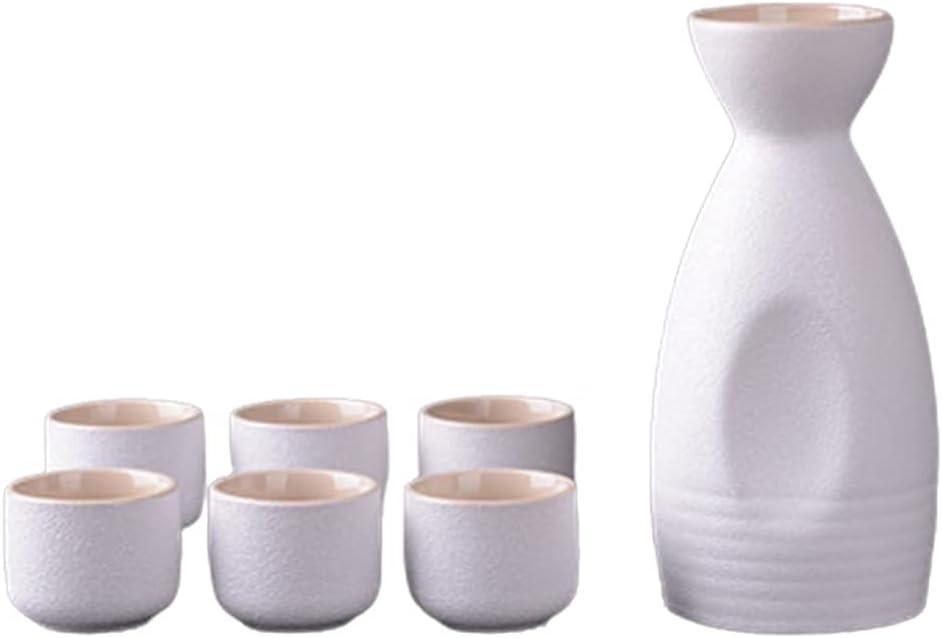 Sake Set Japanese Sake Pot Set Traditional Sake Cup Porcelain Pottery Ceramic Crafts Wine Glasses Cups 7 Piece C Practical