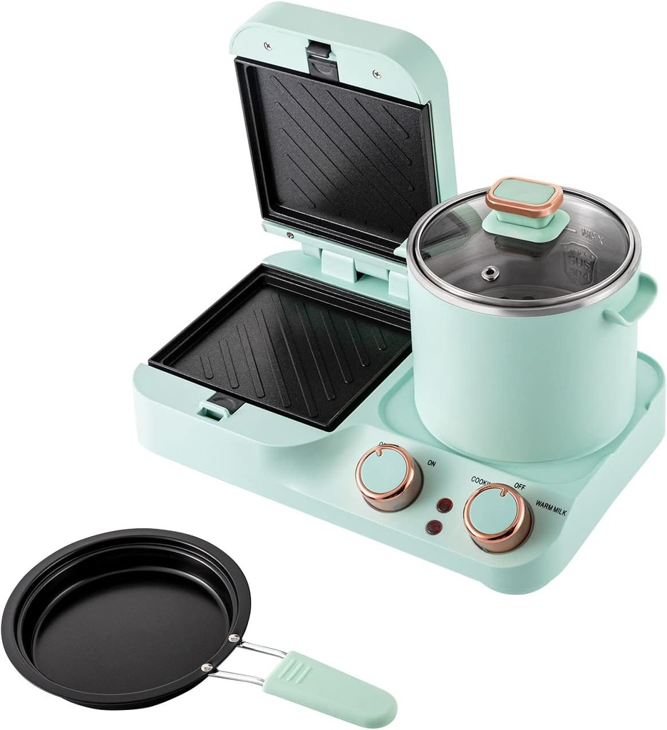 Breakfast Sandwich Maker with Egg Cooker Ring,Perfect for English Muffins