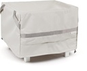 Covermates Prestige Square Patio Accent Table Cover – Prestige 900D Polyester, Water-Resistant, Drawcord Hem, Mesh Vents, Buckle Straps, Outdoor Side Table & Ottoman Protection, 24W x 24D x 18H, Stone