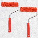 2 PCS 7'' Texture Roller Pattern Paint Roller for Wall Decoration Classic Brick Embossing Texture Rubber Roller Decorative Art Roller with Plastic Handle, Not Paint Rollers(Eg323t)