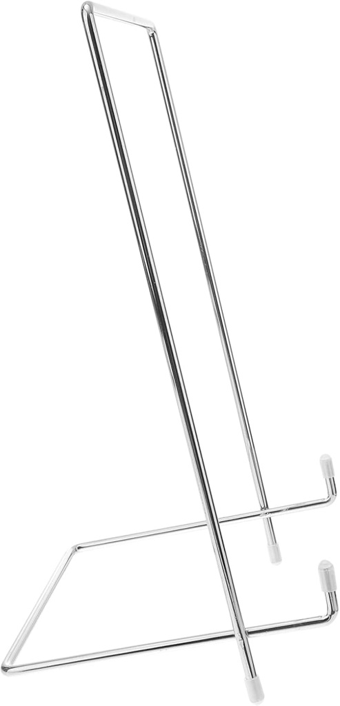 Strong Support Display Stand Photo Frame and Plate Rack Iron Craft Holder Electroplated Silver for Home and Store