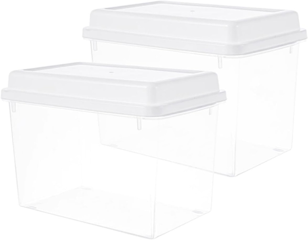 2pcs Clear Bread Storage Container Airtight Fresh Keep Box for Kitchen Versatile Organizer for Bread Snacks and Food Stylish Maintain Cleanliness