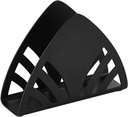 Cabilock 1pc Triangular Iron Napkin Holder Decorative Metal Stand for Kitchen Restaurant and Stylish Tabletop Organizer for Standard Tissue Black Finish