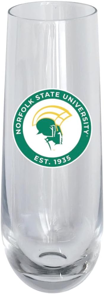 R and R Imports Norfolk State University 10oz Stemless Flute Officially Licensed Collegiate Product 4-Pack