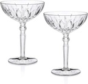 HISTORY COMPANY Chez Paree 1933 Nightclub-Inspired Chicago Cocktail Coupe Glass 2-Piece Set for Craft Cocktails (Gift Box Collection)