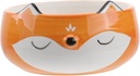 Luxshiny Ceramic Cartoon Salad Bowl Fox Pattern Microwave Safe Cute Breakfast Soup Dish for Oven Dishwasher Use