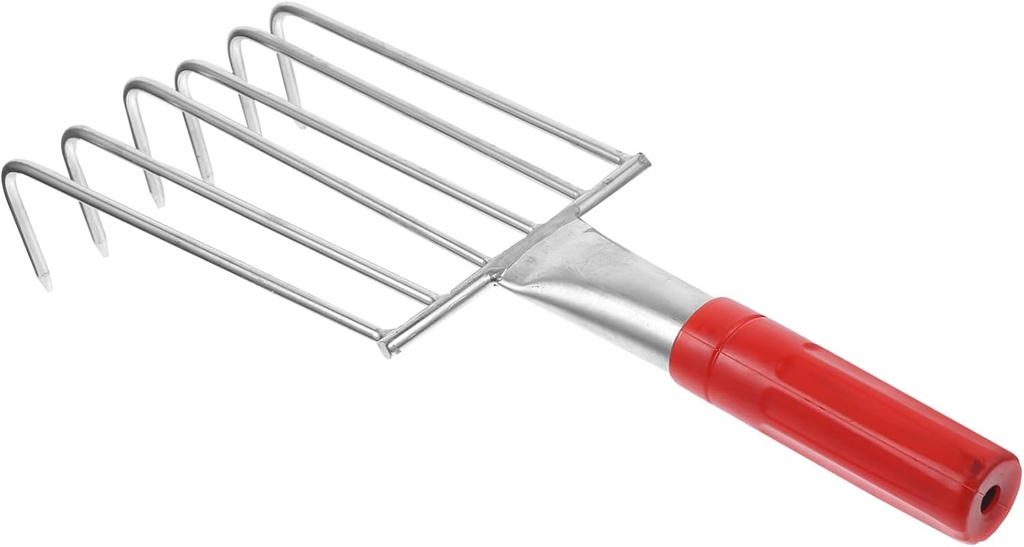 Mipcase Multipurpose Beach Rake Shell Rake for Oyster Shelling Garden Hand Tool Pointed Claw