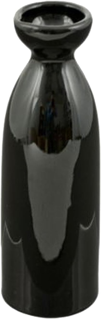 Happy Sales HSSBT-BLK8, Black Porcelain Sake Bottle 7.5 oz
