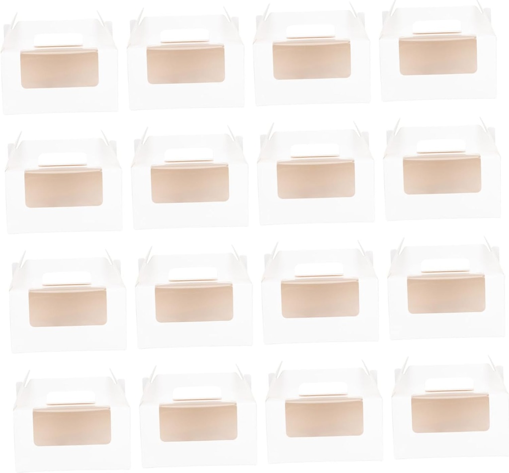 Cupcake Packaging Boxes 16pcs Muffin Cupcake Box Set Egg Tart Container White Safe Material