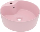 vidaXL - Hardware>Plumbing>Plumbing Fixture Hardware & Parts>Plumbing Fixtures>Sinks>Bathroom Basins - All Products (Above 0 Value) - Luxury Wash Basin with Overflow Matt Pink 36x13 cm Ceramic