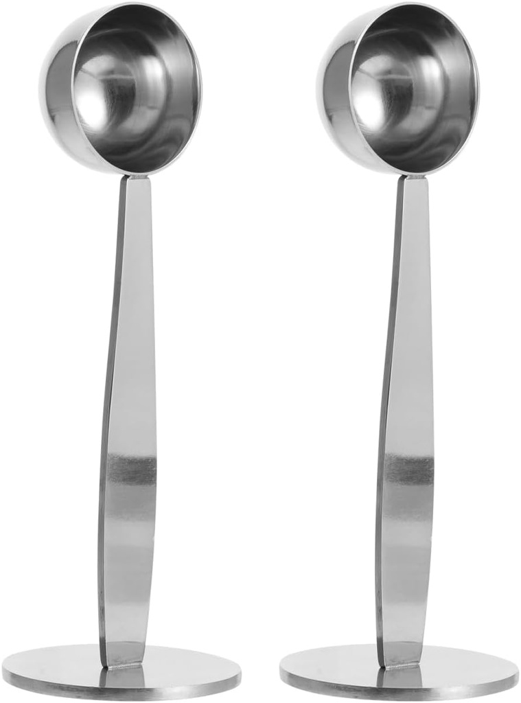 2 Pcs Coffee Spoon Coffee Tamper Coffee Bean Press Coffee Machine Coffee Beans Espresso Honey Spoons Stainless Steel Tampers Creative Coffee Pressers Household Pound Stick Tool