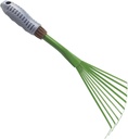 Garden Rake Sturdy Small Hand Rake with Ergonomic Handle, Compact & Portable Gardening Hand Tools for Gardening, Cultivating, Sweep Yard Flower Beds Sweeper Leaf Scraper‌