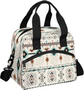 Lunch Bag for Women Men - Reusable Leakproof Meal Prep Insulated Lunch Box Cooler Tote Bag with Adjustable Shoulder Strap for Travel Picnic Work School(Aztec)