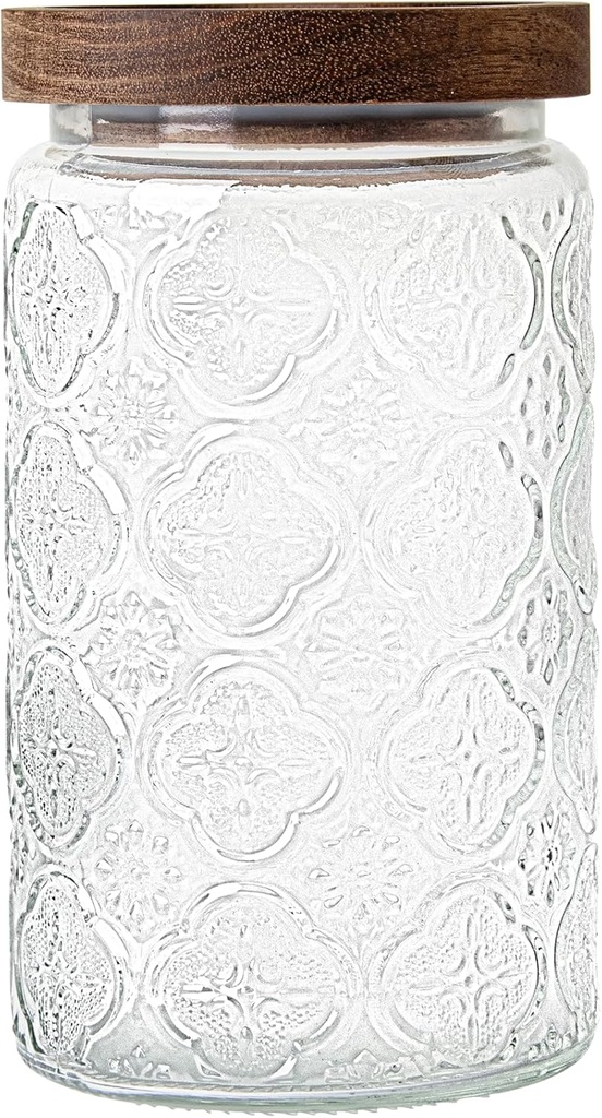 32Oz Glass Jar with Lid, Candy jar, Cute jar, Vintage Glass Storage Jar for Sugar, Coffee, Tea, Spice, Flour, Candy Cookie, Pasta, Cereal