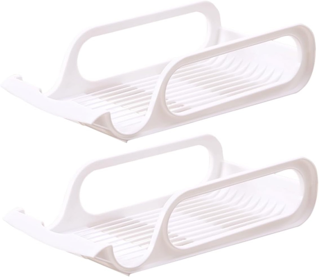 Cabilock Refrigerator Beverage Storage Rack 2pcs Can Storage Rack Stacking Drink Holder for Soda Beer Vegetable
