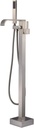 Artiqua Freestanding Bathtub Faucet Tub Filler Brushed Nickel Floor Mount Faucets Brass Single Handle with Hand Shower