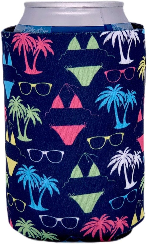 Bikini Pattern Collapsible Can Coolie (1)