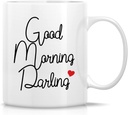 Retreez Funny Mug - Good Morning Darling 11 Oz Ceramic Coffee Mugs - Funny, Sarcasm, Sarcastic, Motivational, Inspirational birthday gifts for wife girlfriend friends coworker mother sister her bestie