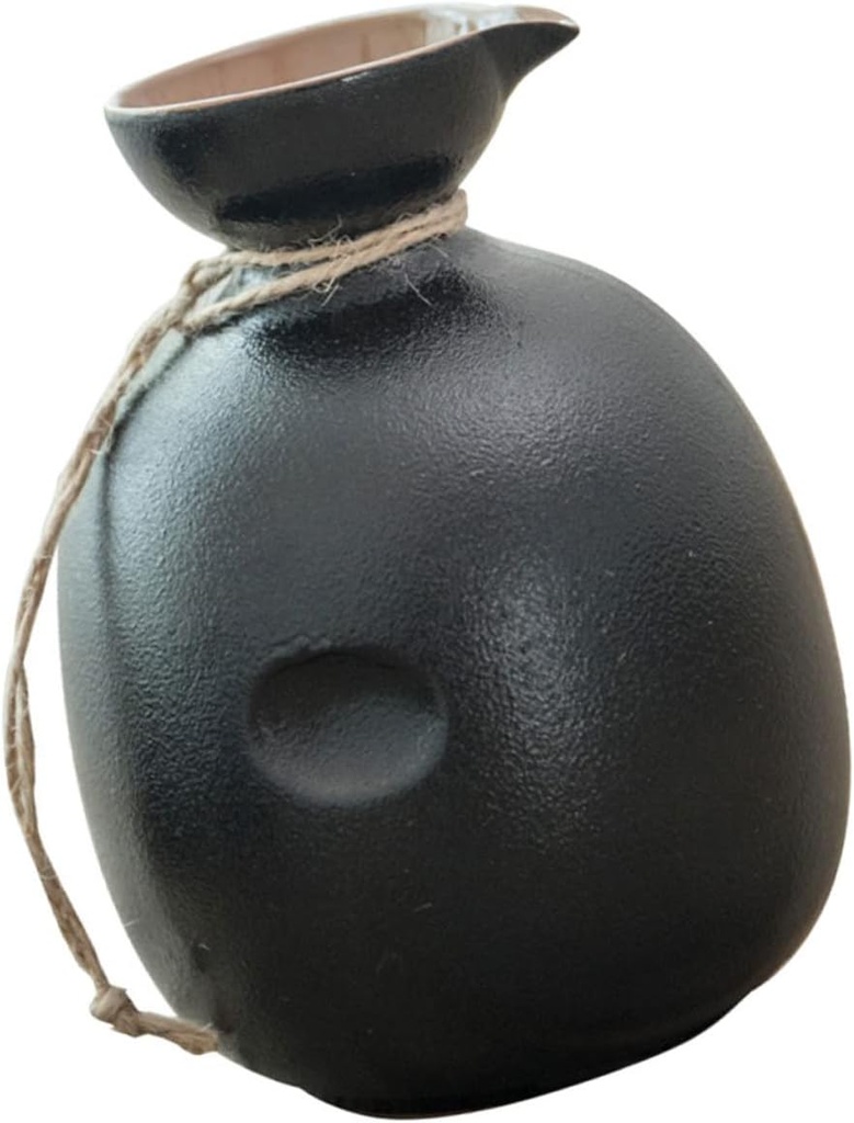 Sosoport Japanese Style Ceramic Wine Pot Portable Sake Serving Bottle with Cork Traditional Craft Design for Home and Restaurant Use Festivals and Parties