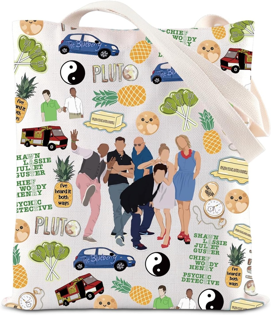 ENSIANTH Movie Merch Comedy TV Show Inspired Tote Bag Psychos Lover Gift I've Heard it Both Ways Pineapple Handbag