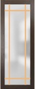 SARTODOORS Slab Barn Door Panel | Planum 2113 Chocolate Ash with Frosted Glass | Sturdy Finished Doors | Pocket Closet Sliding