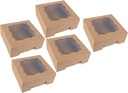 OUNONA 5pcs Window Cake Boxes Pastry Box Creative Design for Easy Use Lightweight and for Baking Desserts and Events