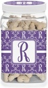 YouCustomizeIt Personalized Initial Damask Dog Treat Jar