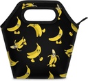 PATTERNFUL Reusable Lunch Bag for Kids - Insulated Lunch Boxes Tote for Women Men - Washable Meal Bags Bento Container Box for Work School Office(Banana)
