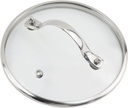 Risbay Universal Lids for Pots, Pans and Skillets, 6 Inch Pan Lid, Round Tempered Versatile Glass Pot Lids, Replacement Pan Cover for Wok, Frying, Crock Pot Lid Type-2, 1 PCS(Silver)