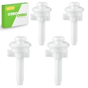CeroDimo 4 Pcs Toilet Seat Screws Replacement Kit, Universal White Plastic, Hinge Bolts with Nuts & Washers, Top Mount Toilet Seat Hardware, Lid Fastener, Tightening Part Set