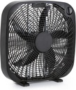 Amazon Basics 3 Speed Box Fan, Indoor Electric Fan for Home Cooling, 5 Blades, Lightweight Design, 67 Watts, 20-Inch, Black, 6.8"D x 20.86"W x 21.33"H