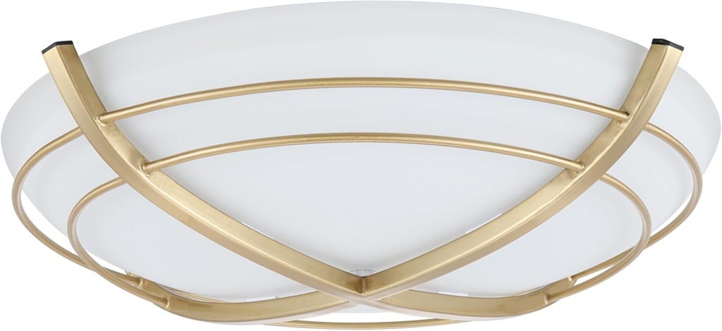 Good Housekeeping Kingsley (81032) Decorative 90 CFM 2.5 Sones Bathroom Ventilation Exhaust Fan with Lighting (Satin Brass)