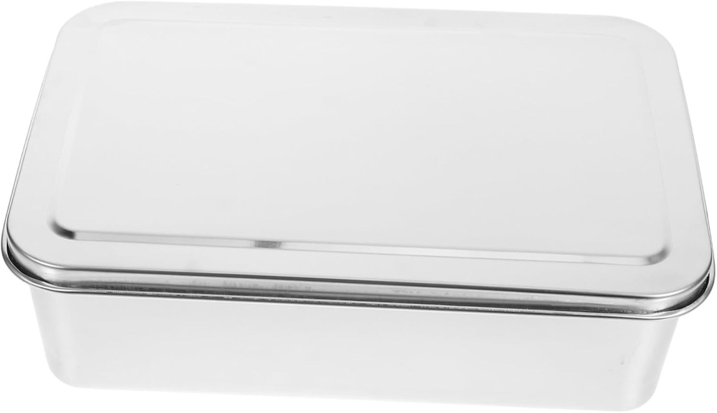 Ipetboom Nonstick Baking Box with Lid Oven Tray for Bread Cakes Desserts Stainless Steel Bakeware for Kitchen Use