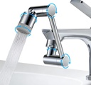 TIDYENDURE 1080° Rotating Faucet Extender, Swivel Faucets Aerator Extension, Universal Faucets Adapter for Kitchen & Bathroom Sinks Features 2 Water Flow Modes Faucet with Built-in Filter Function