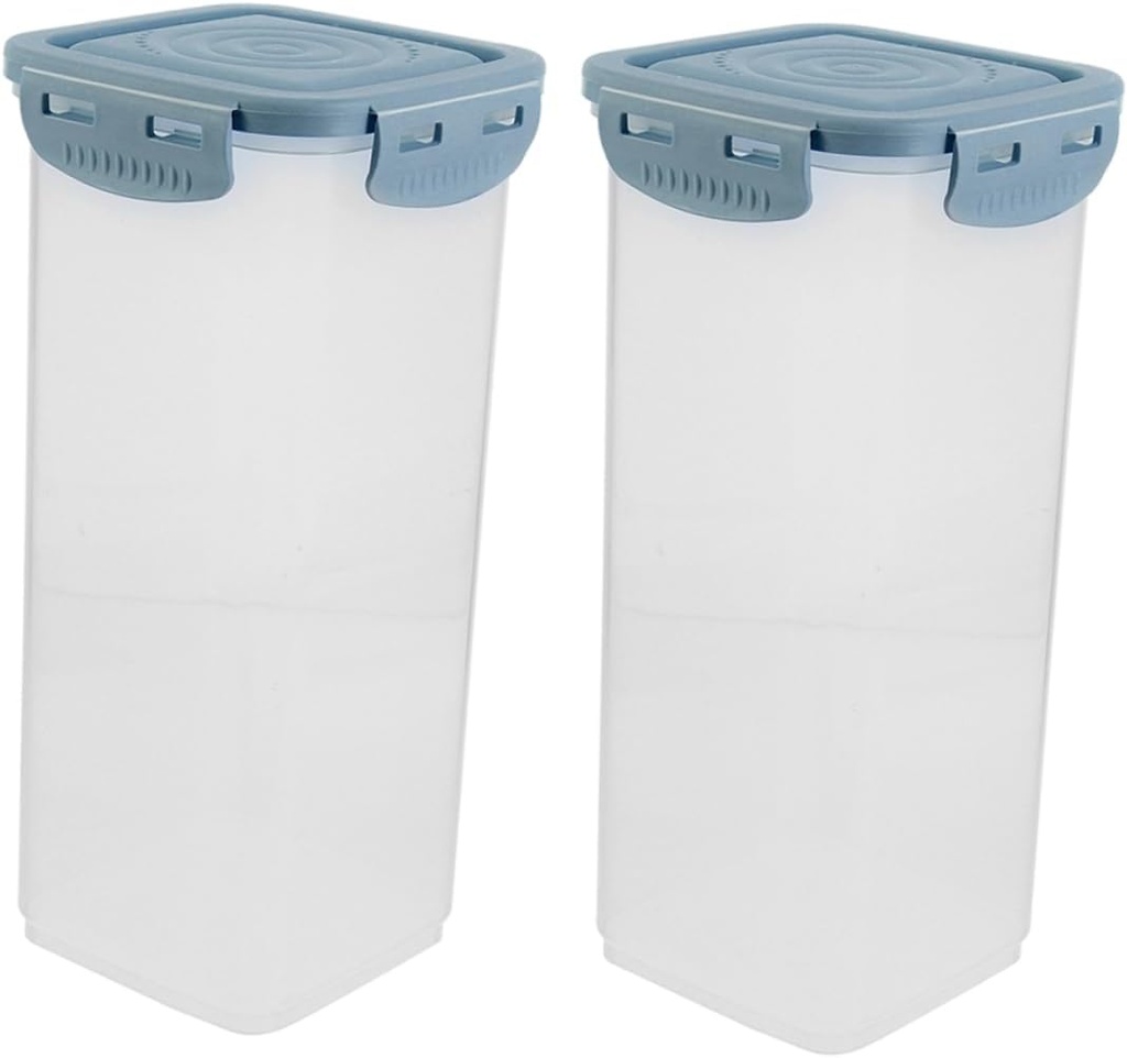 Tofficu 2pcs Bread Box with Airtight Lid for Fresh Storage Plastic Bread Keeper for Kitchen Countertop and Compact Design for Yogurt Fermentation