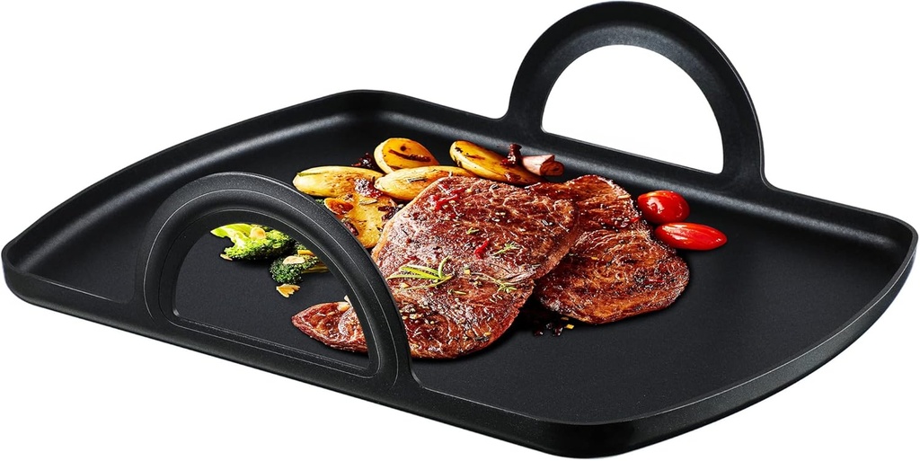 Feekoon Griddle Plate Compatible with Ninja Foodi Grill with Air Fryer (Compatible with Model AG300 AG300C AG301 AG301C AG302 AG400 IG301A), Durable Aluminum Griddle, Multifunctional Oven Grill Plate