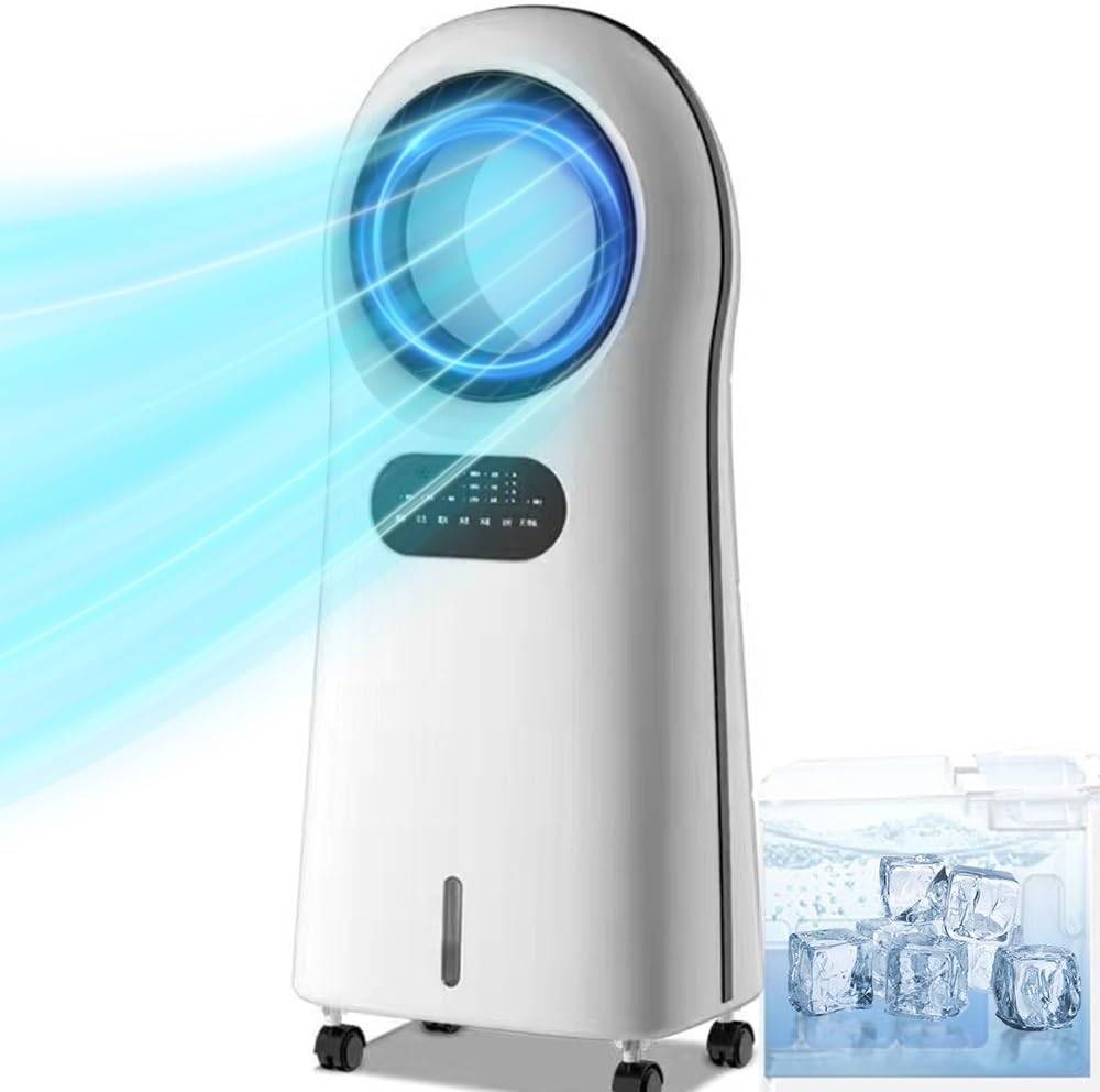 Generic Bladeless Air Cooling Fan, 31"" Evaporative Conditioner With Remote Control, 3 Wind Speeds And 3 Modes, Tower Fan For Living Room Office, GEECGBLDL-U1