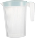 Garneck Milk Glass Pitcher Large Capacity Cold Water Jug Plastic Pitcher Plastic with Lid Juice Ice Tea Beverage Jug Water