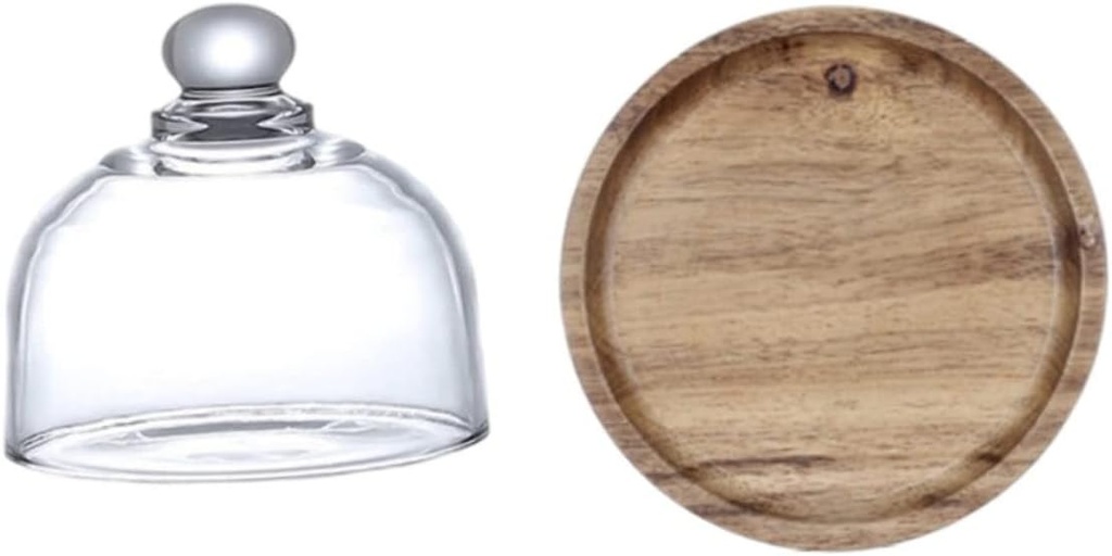 GLEAVI Cake Plate Base Glass Cover Cake Carrier Baking Dessert Display Food Tray Organizer