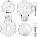 2 Set Replacement for MXT11 Shower Faucet Handle Replacement Acrylic Shower Temperature and Volume Knobs Compatible with Mixet Tub and Bathtub Hot Cold Control Handles